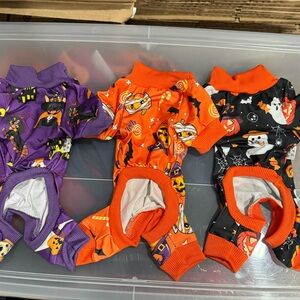 Halloween dog outfits set of 3 XS NEW Purple Orange & Black spooky cute